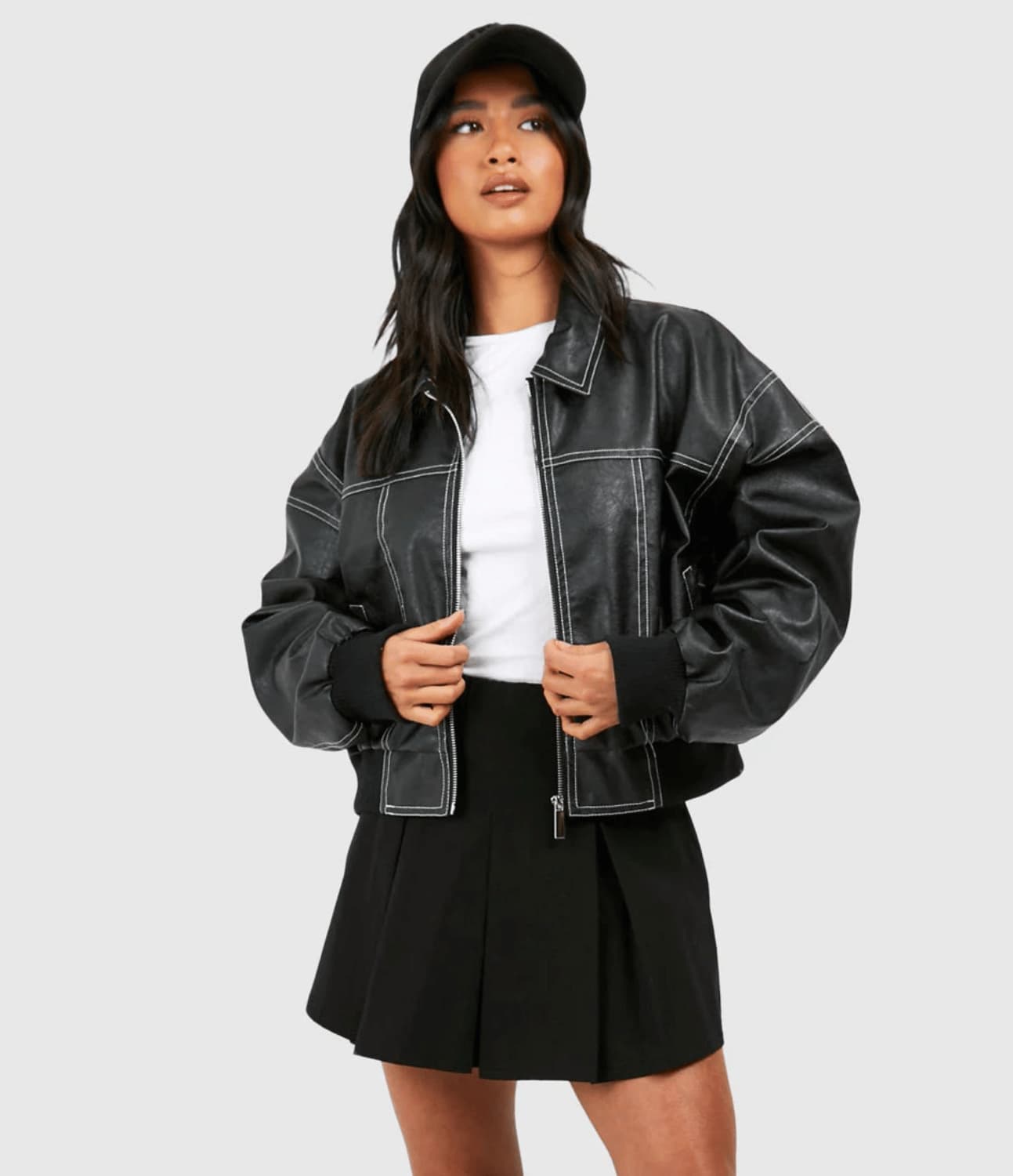 Livia | Oversized Leather Jacket