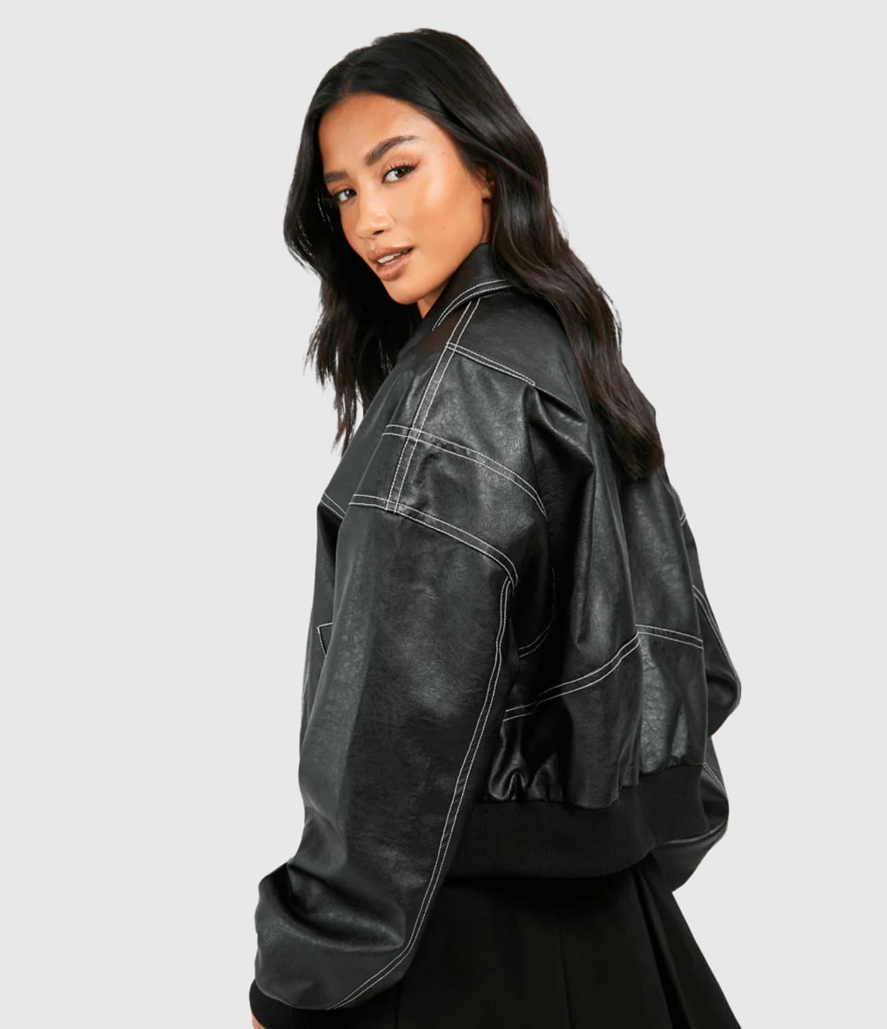 Livia | Oversized Leather Jacket